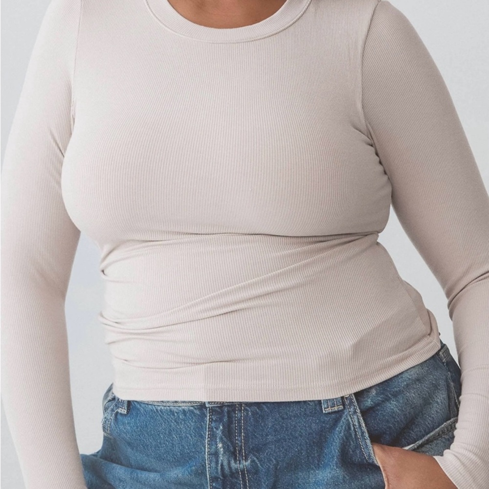 Klassy Network Ribbed Crew Neck Long Sleeve Dress